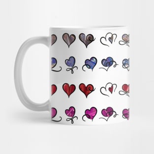 Chrome hearts - Holographic metallic hearts pattern sticker pack Mug